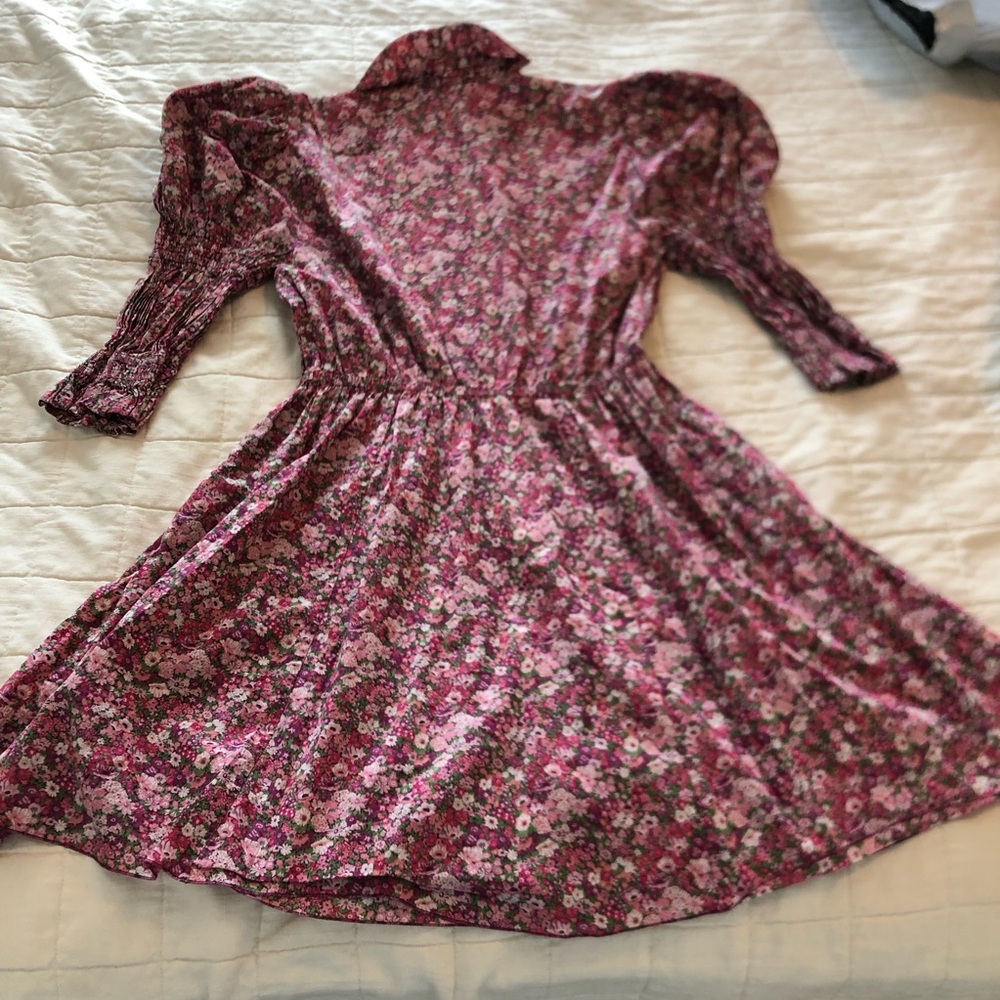 Philosophy di Lorenzo Serafini in cuff puff wildflower floral dress - Picture 10 of 10